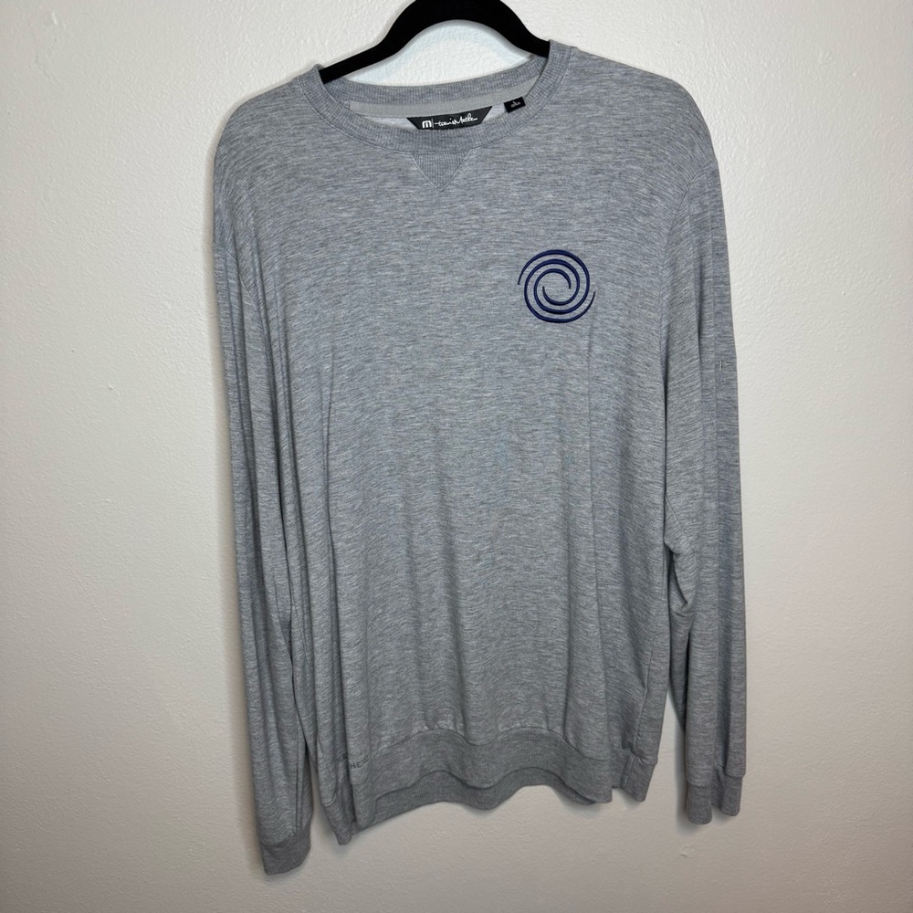 Travis Mathew x AI ONE Men’s Pullover Sweatshirt Lightweight Gray